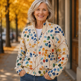 Imogene™ | Cardigan con Motivo Botanico a Foglie