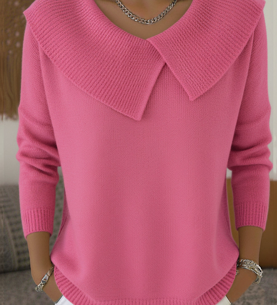 SUNNORA | WARM SWEATER WITH SOFT COLLAR