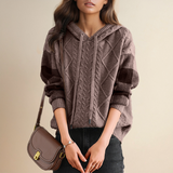 Emily | Maglione con Cappuccio a Treccia Elegante