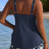 Dublino | Due Pezzi Tankini a Righe con Pantaloni da Spiaggia