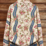 Eulalia™ | Cardigan a Strisce con Rosa Rampicante