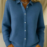 Katrina | Textured Knit Button Cardigan