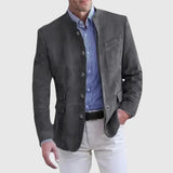 Logan | Giacca in Suede Chiaro dallo Stile Sofisticato