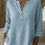 LUCINDA | HENLEY BUTTON TOP