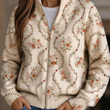 Persephone™ | Crema Stampata con Eleganti Viti Floreali