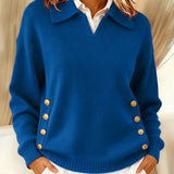 VYNETTE | V-NECK SWEATER WITH COLLAR