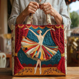 Borsa artigianale trapuntata con ballerina elegante