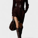 Veronika™ | Abito midi in suede