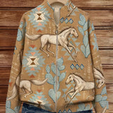Perpetua™ | Cardigan Zip Desert Horse & Cactus