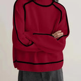 Donna | Elegante Maglione con Collo Alto